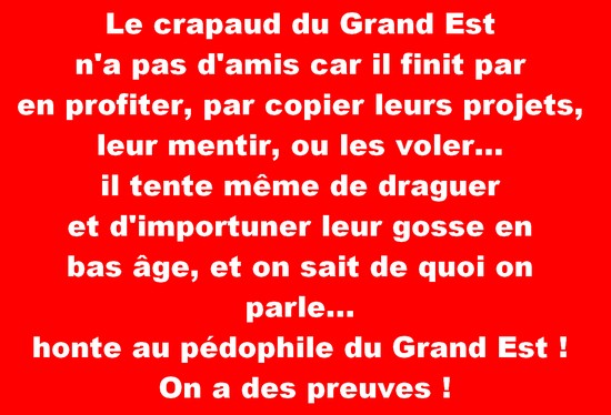 crapaud pedophile
